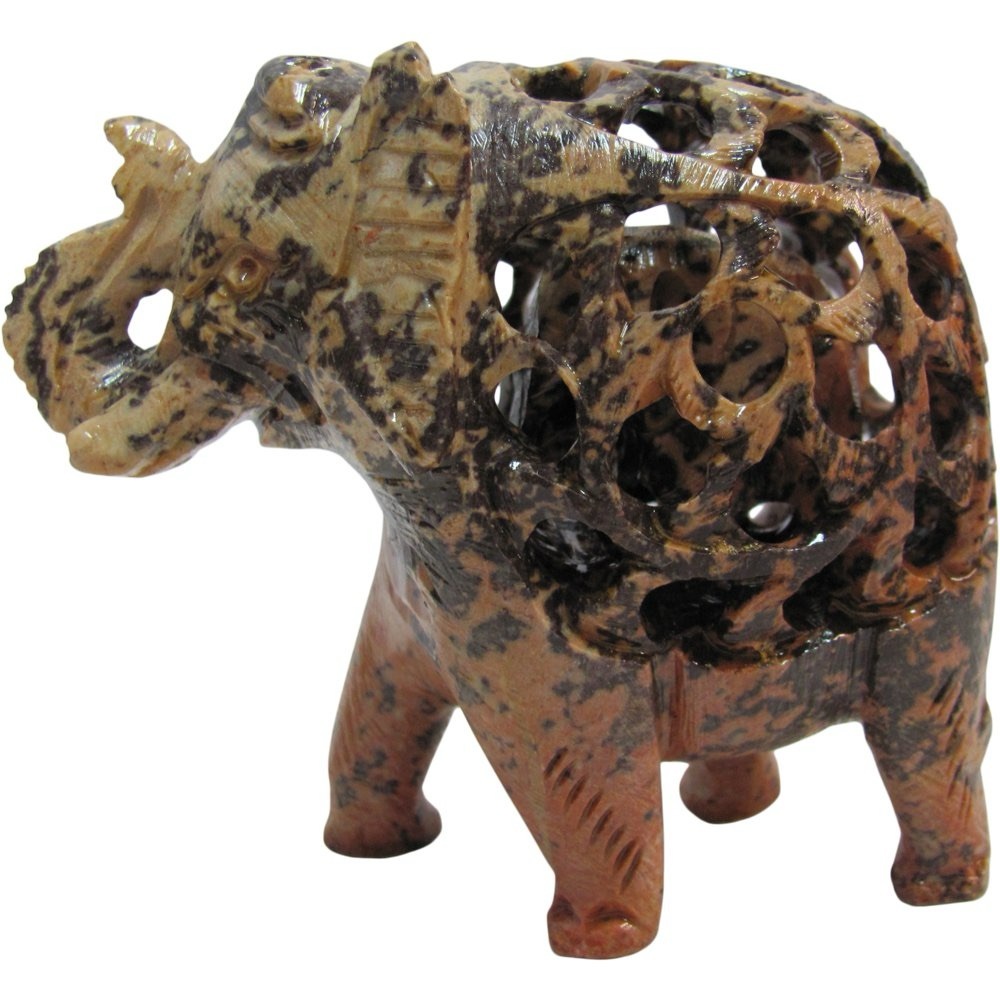 Soapstone Carved Elephant Sculpture